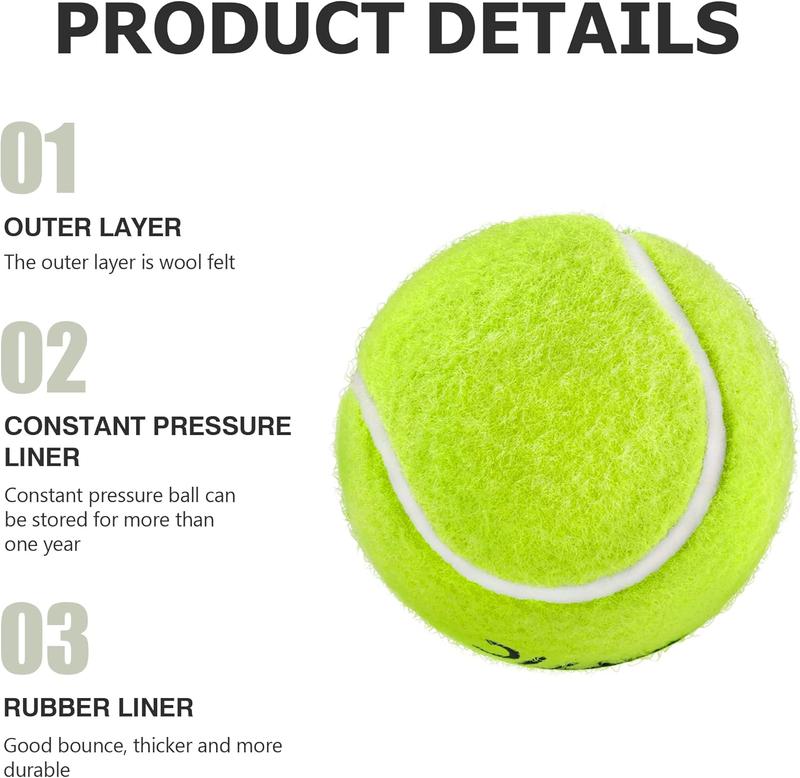 SPORTIC Tennis Balls ，Duty Felt Pressurized with Mesh Bag for 36PC -High Bounce Training Exercise Tennis Balls for Beginners & Pet Dog Playing Balls