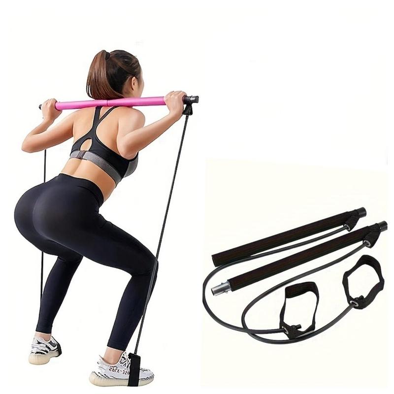 Pilates Bar, 1 Count Multifunctional Fitness Bar, Home Elastic Training Puller, Yoga & Pilates Equipment for Home Gym, Christmas Gift