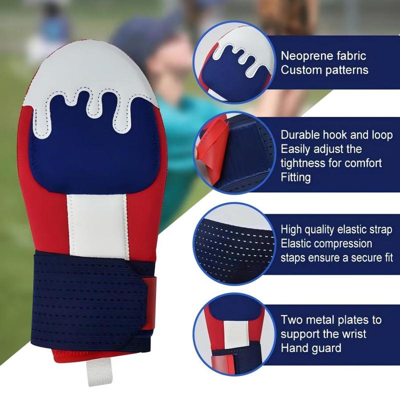 Baseball Sliding Mitt, 1 Count Sliding Gloves with Elastic Compression Straps, Hand Protection Wrist Gloves, Suitable for Baseball Players