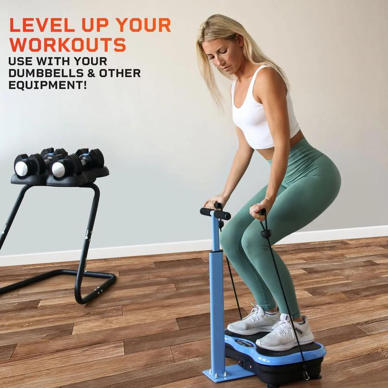 TrimLite Vibration Plate - Exercise Machine with Adjustable Handlebars Mini Stepper