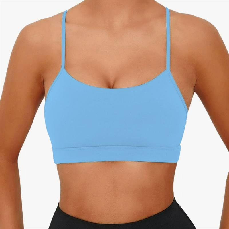 Women's Sport Bras  Minimalist  Criss Sexy Thin Straps Yoga  Bras with Removable Pads Sports Bras for Spring, Cut Out Sports Bra, Basic Sports Bras