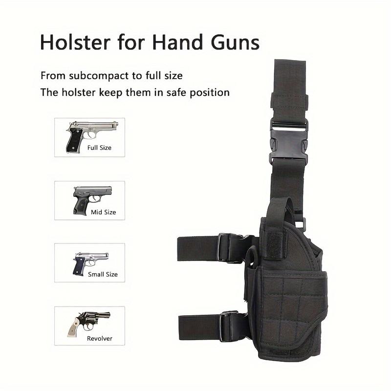 Sagging Leg Holster, Right Hand Thigh Holster with Magnetic Bag Universal 1000D Nylon Adjustable Men and Women Holster Suitable for Any Size Pistol Holster