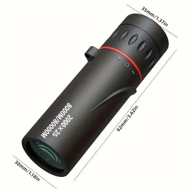 2000x25 Outdoor Pocket Telescope, Portable Handheld 12x HD Magnification Monocular for Bird Watching, Hunting, Camping & Hiking Equipment for Gift