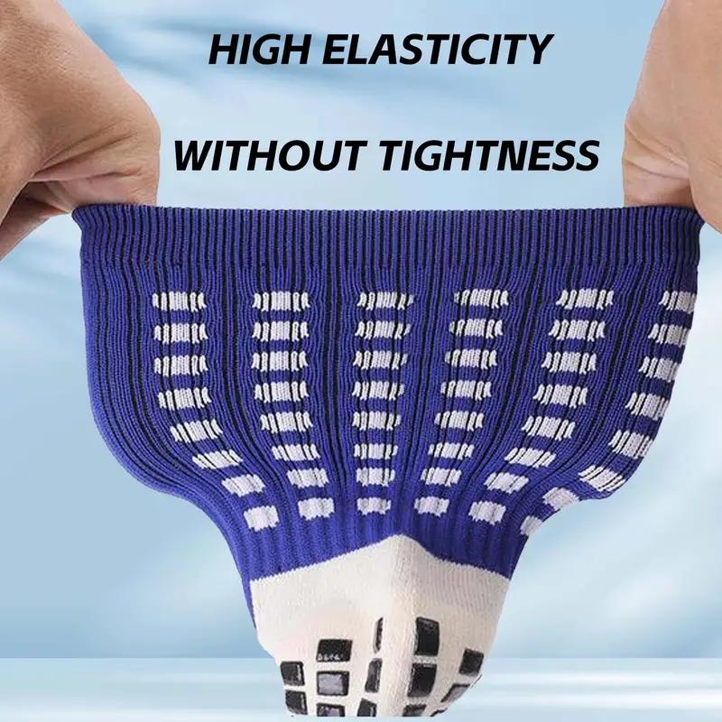 3pairs set Men's Non-Slip Sports Socks With Towel Bottom For Football Basketball Running