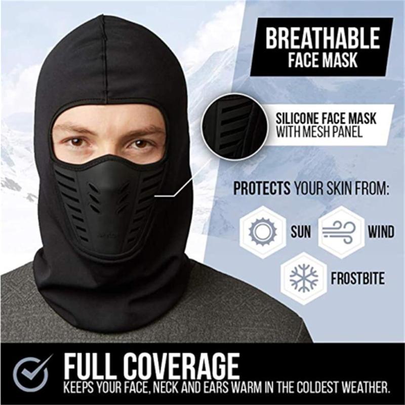 Full Face Mask, 2 Counts Winter Ski Mask, Windproof Warm Face Cover for Cycling Motorcycle and Snowboarding, Perfect Holiday Gift