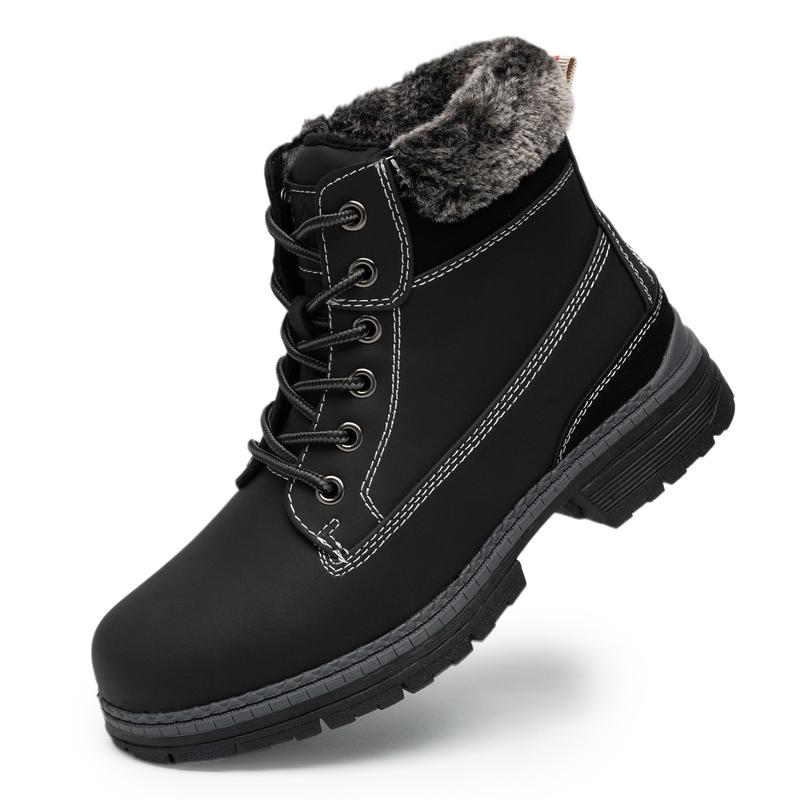 ANJOUFEMME Winter-Ready Hiking Boots - Waterproof, Anti-Slip, and Cozy, Warm Fleece Lining, Designed for Cold Weather Trails and Daily Comfort boots resistant warm snow boot