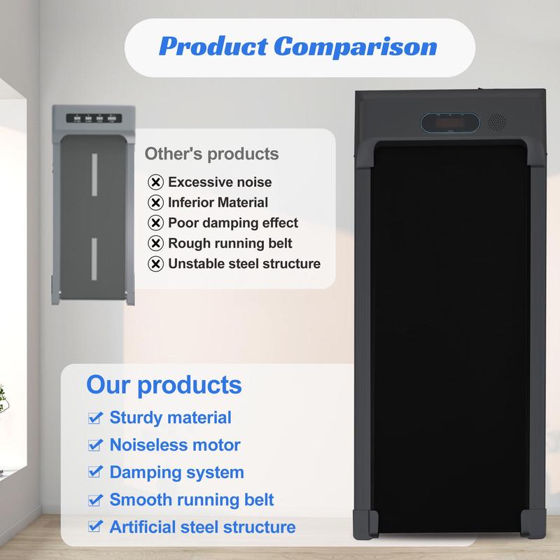 500LBS 3HP Walking Pad,Under Desk Treadmill with 4mph Speed,47