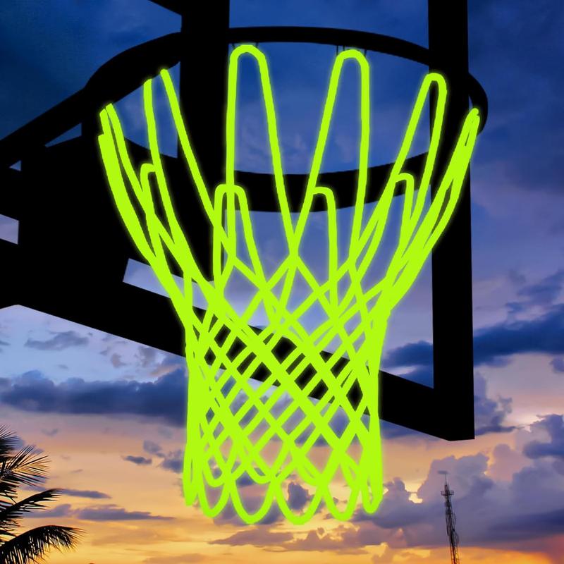 Basketball Net Outdoor, 2024 Upgrade Basketball Net, All Weather Anti Whip Basketball Net Replacement -12 Loops