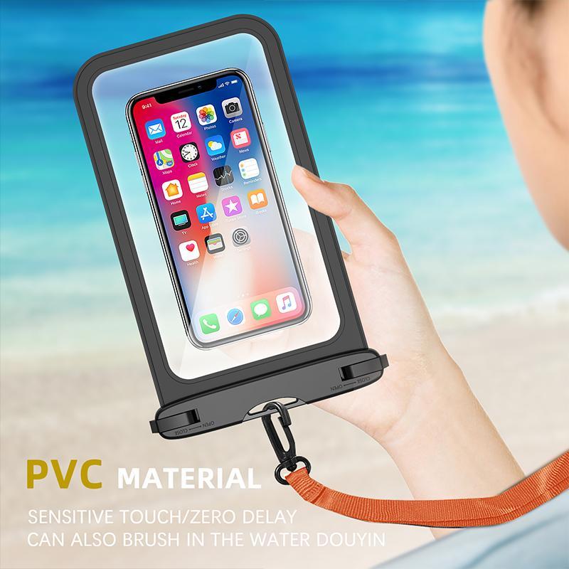 Waterproof Phone Case, Clear Touch Screen Phone Bag, Universal Outdoor Phone Protective Case, Phone Accessories for Swimming, Beach, Outdoor