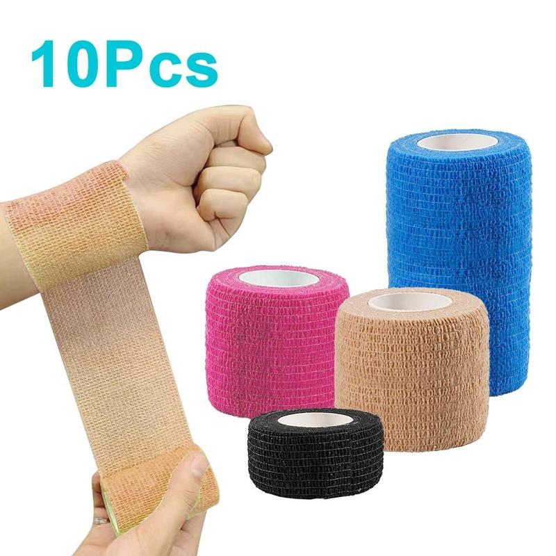 Sports Bandages (10 Rolls), Self Adhesive Elastic Bandages, Elastoplast Sports Bandages, Bandages For Knee, Ankle, Wrist, Finger