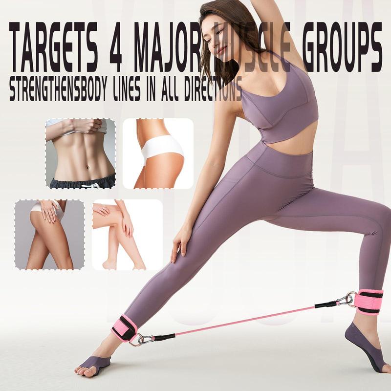 Resistance Band With Ankle Strap, 6 Counts set Hip Lift Ankle Resistance Band, Elastic Trainer, Shaping Equipment For Home Gym, Christmas Gift