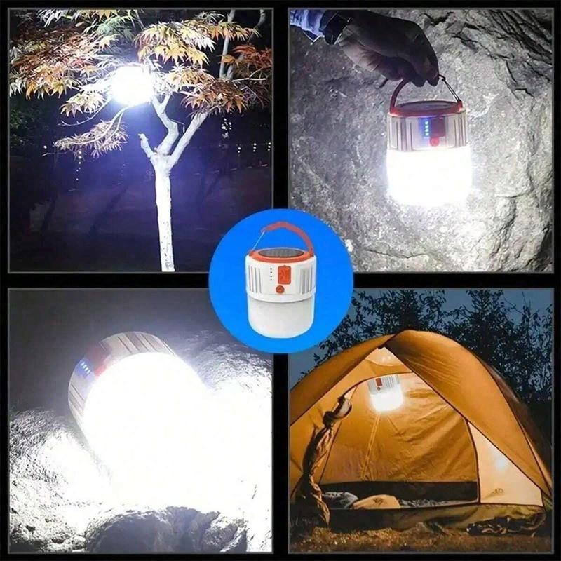 LED Solar Powered Camping Light, 1 Count Movable Portable Solar Light, Multifunctional Outdoor Camping Light for Outdoor Camping Travel, Christmas, Christmas Gift