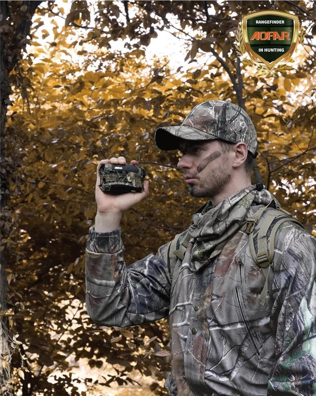 AOFAR HX-1200T Range Finder for Hunting Archery, 1200 Yards with Angle and Horizontal Distance, Shooting Wild Waterproof Coma Rangefinder, 6X 25mm, Range and Bow Mode, Free Battery Gift Package