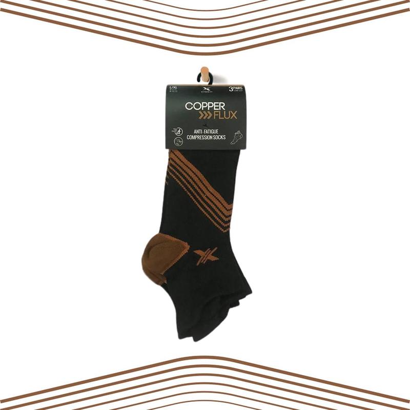 Extreme Fit Copper-Infused Ankle Socks (6-Pairs) - Odor Control & Bacteria Elimination with Copper Fibers