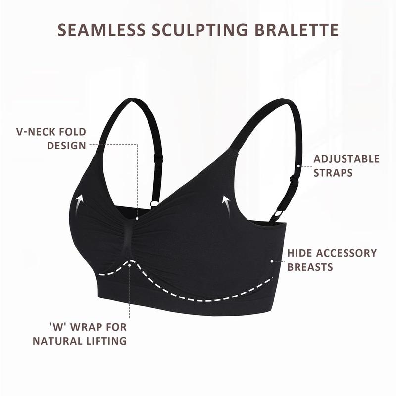 Women's Wireless Bra Comfort Bralettes No Underwire Unlined Cami Bra Seamless Tshirt Bras Sports Bra Brasier Sculpt