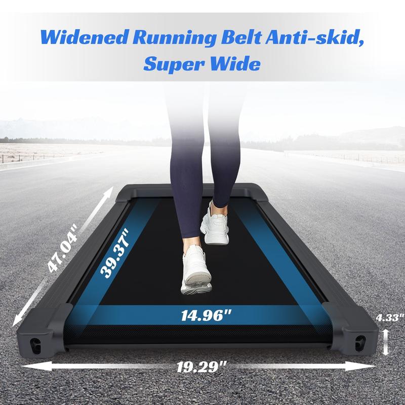 500LBS 3HP Walking Pad,Under Desk Treadmill with 4mph Speed,47