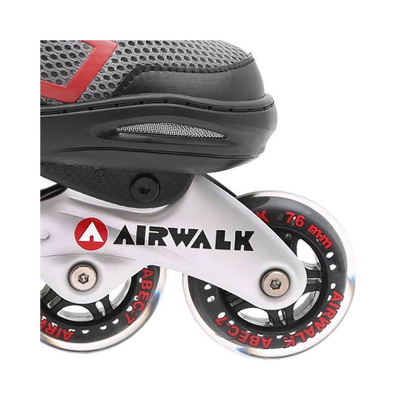 Airwalk Adults Men Women Adjustable Inline Skates ABEC-7 Bearing, Red, 8-9.5