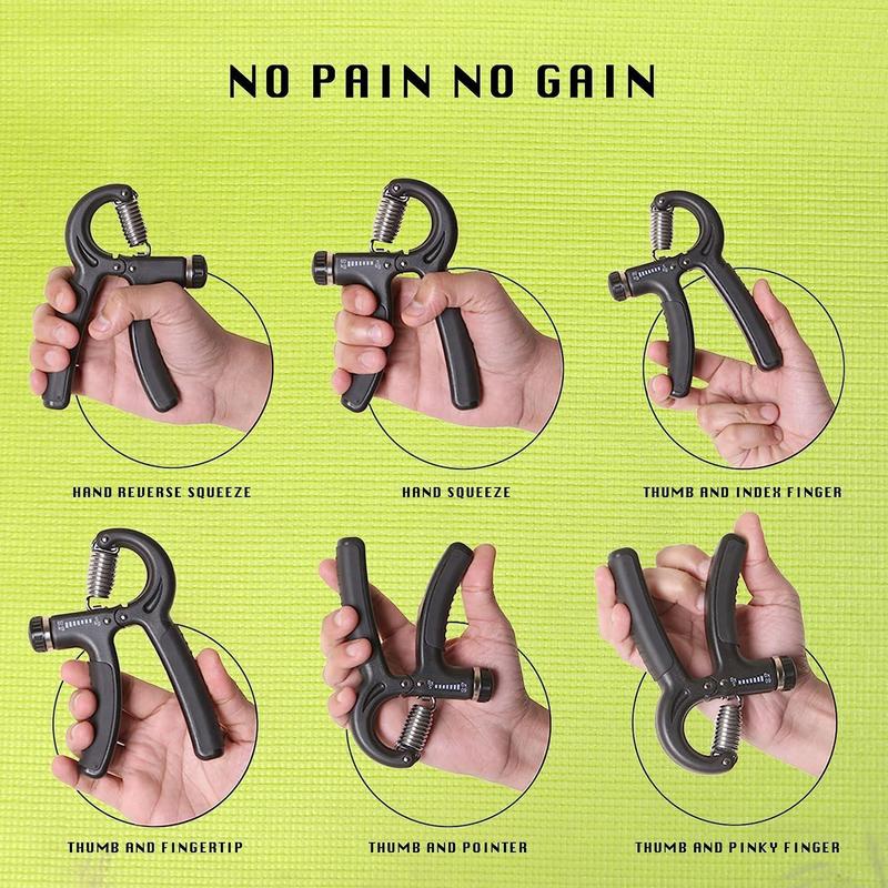 Hand Gripper, 2 Counts set Adjustable Resistance Grip Strength Exercise Tool for Arm and Finger, Grip Strength Trainer, Hand Squeezer Adjustable Resistance, Hand Grip Strengthener Exerciser for Home Gym, Gym Accessories