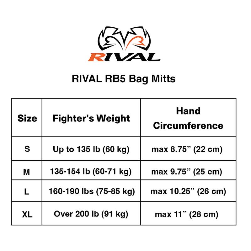 Rival Boxing RB5 Hook and Loop Leather Training Bag Mitts