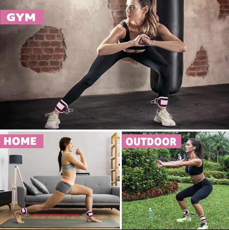 Ankle Resistance Bands, ,Butt Exercise Equipment for Women Legs，Workout at home Kickbacks Hip Gluteus Training Exercises ankle band leg bounce bands