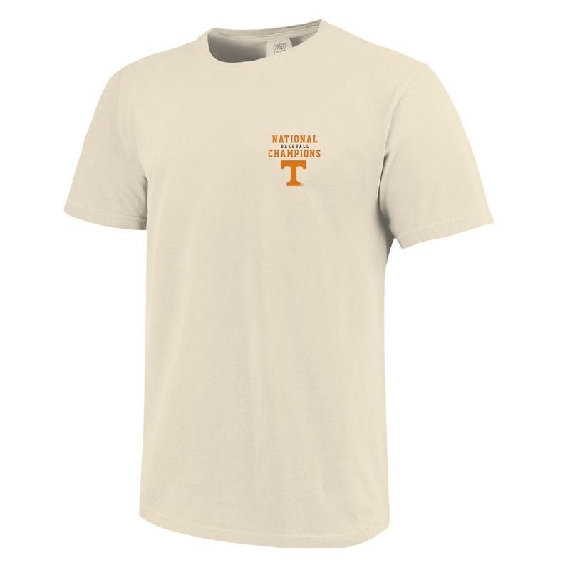 Men's Natural Tennessee Volunteers 2024 NCAA, Men's Baseball College World Series Champions Swing T-Shirt, Graphic Tee, Tshirt for Men, Women, Sport Tee