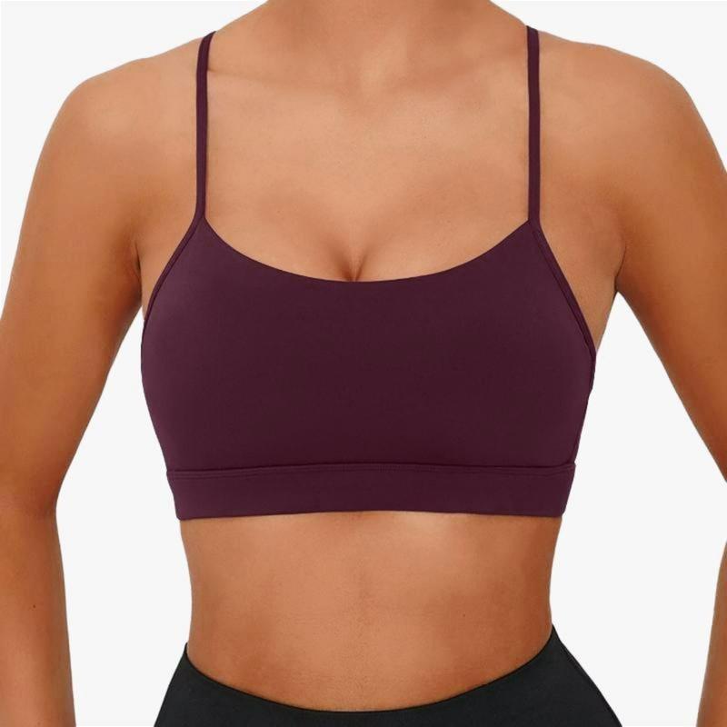 Women's Sport Bras  Minimalist  Criss Sexy Thin Straps Yoga  Bras with Removable Pads Sports Bras for Spring, Cut Out Sports Bra, Basic Sports Bras