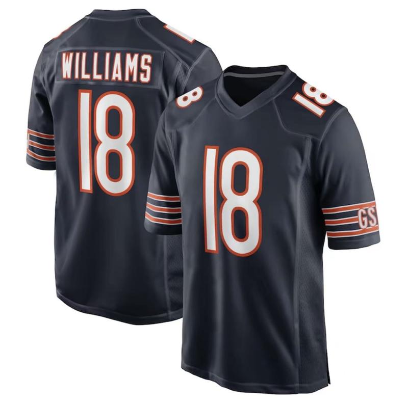 Number 18 Caleb Williams Bears Jersey Football