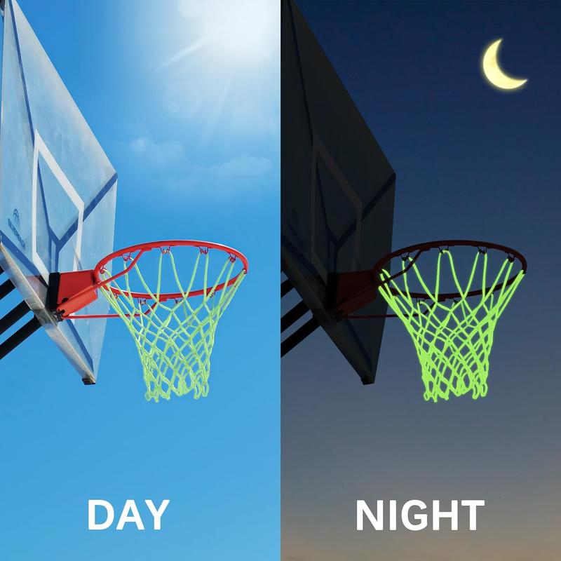 Basketball Net Outdoor, 2024 Upgrade Basketball Net, All Weather Anti Whip Basketball Net Replacement -12 Loops