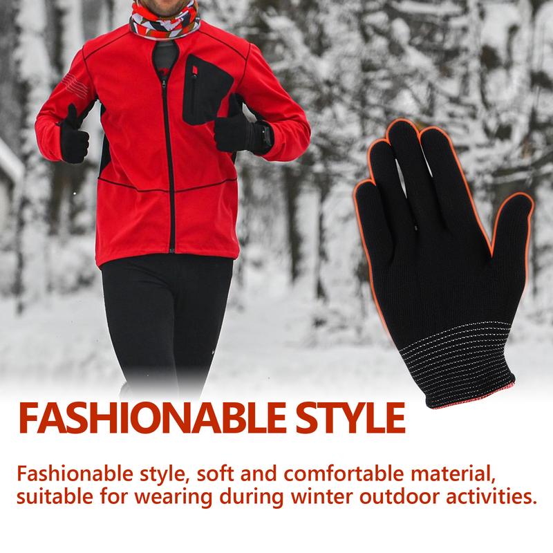 Winter Windproof Gloves Outdoor Sports Ski -Touchscreen Compatible Thermal Gloves for Men and Women - made of Nylon, Cotton