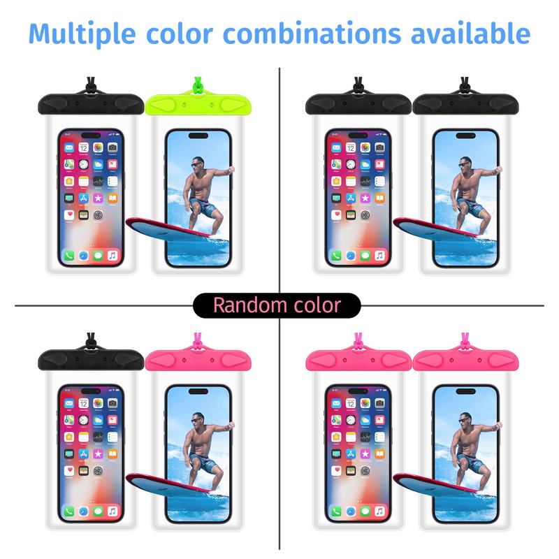 2pcs Waterproof Bag, Phone Pouch with Sensitive Touch For Swimming Pool Party, Beach, Surf And Swimming, Christmas Gift