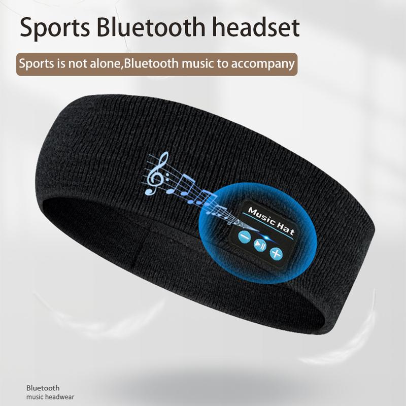 Sports Bluetooth Headband - Sweat Absorbent & Breathable - Washable - Bluetooth One Click Link for Fitness and Exercise