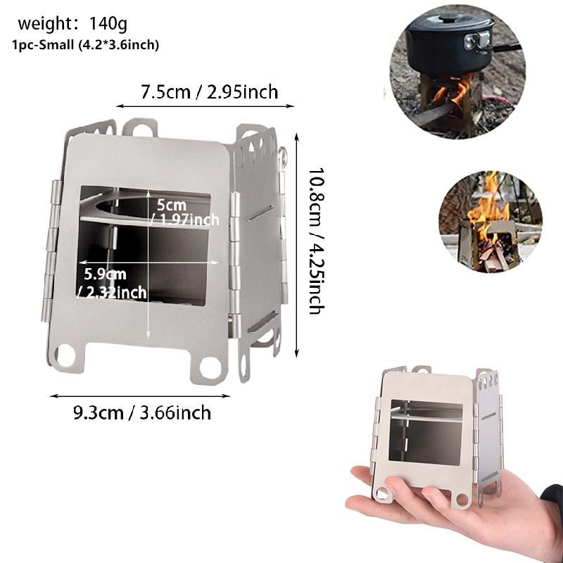 Outdoor Camping Stove, Portable Folding Wood Stove, Collapsible Camping Cooking Stove, Camping Kitchenware for Outdoor Picnic, Hunting, Camping Gadgets 2024, Camping Gear, Camping Accessories Camping Essentials, Camping Must Haves, Christmas Gift