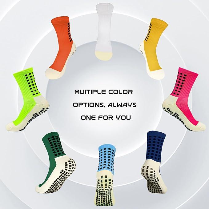 3pairs set Men's Non-Slip Sports Socks With Towel Bottom For Football Basketball Running