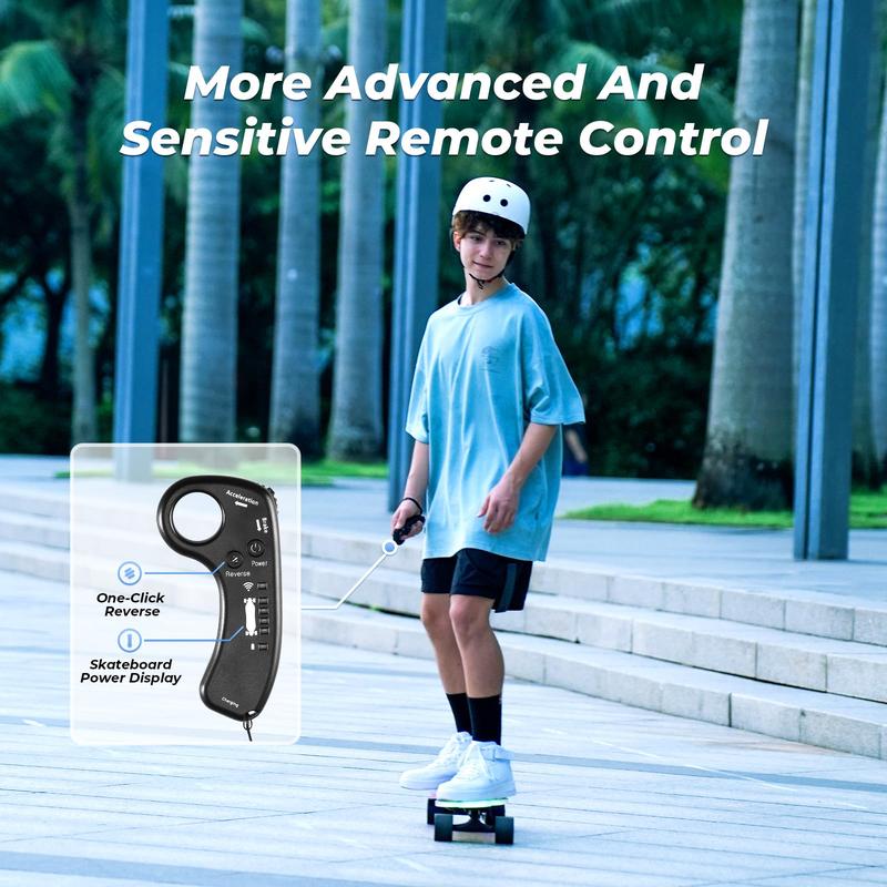 V6 Pro Electric Skateboard with Remote, 450W Brushless Motor, 12Mph Top Speed, Electric Longboard for Adults ＆Teens