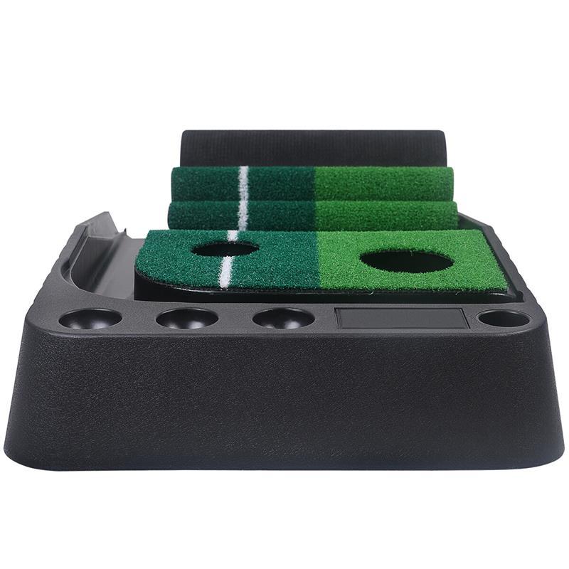 Indoor Golf Putting Green Golf Training Putting Mat Tracks With Auto Ball Return