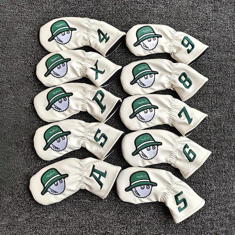 Golf Iron Head Cover, 10 Counts set PU Leather Golf Iron Club Head Cover, Golf Accessories for Men & Women, Protect Your Clubs and Look Great on the Course