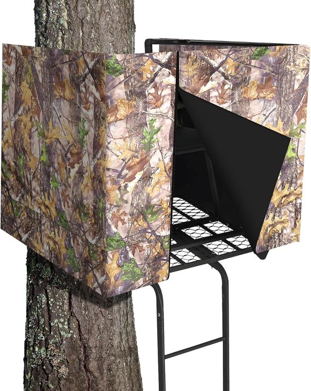 Hunting Tree Stand Blinds-Treestand Camo Blind Cover- Hunting Camouflage Ground Blinds with Zipper for Hunting Deer, Turkey (Frames Not Included)