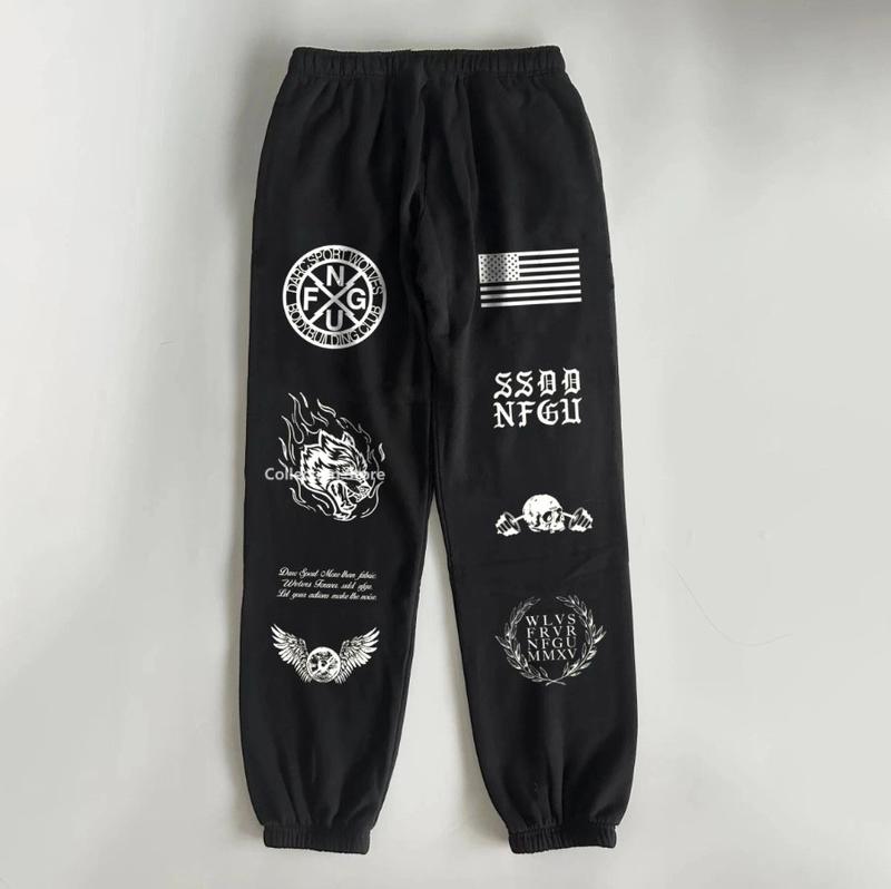 Darc Sport Joggers Women Yoga Sweatpants Big Wolf Trousers, Relaxed Fit Sweatpants For Fans, Perfect For Casual Wear Showing Team Pride Elastic Fabric