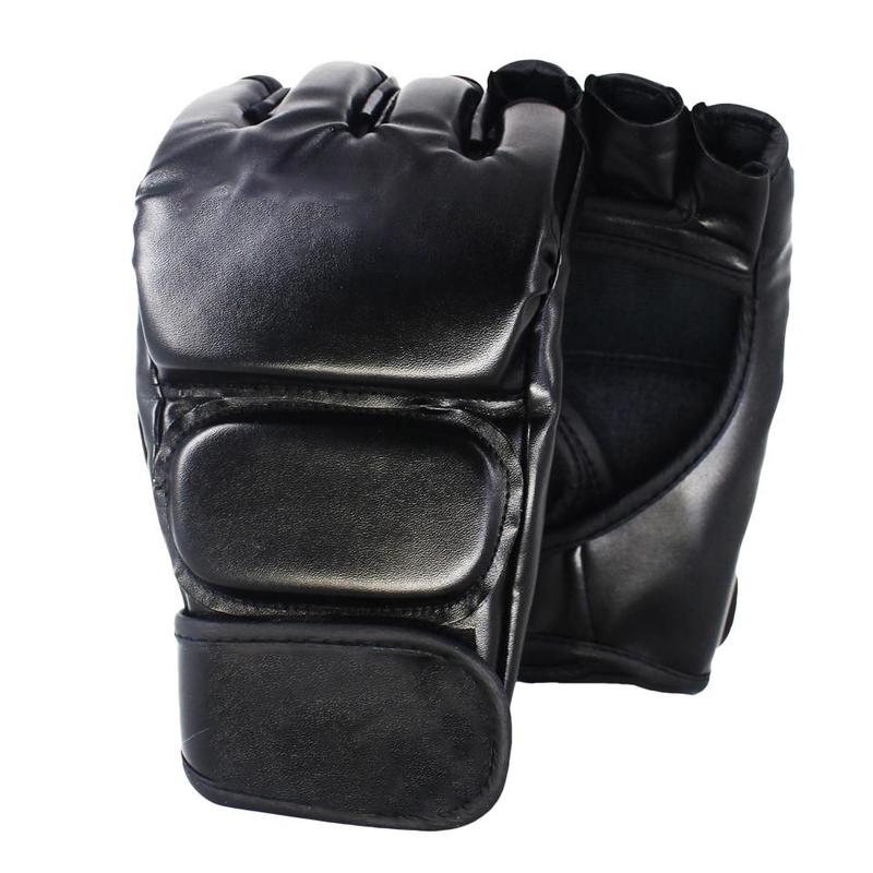 1 Pair Unisex Martial Arts Gloves, Half Finger Boxing Gloves For Punching, Sports Protective Gear For Men And Women