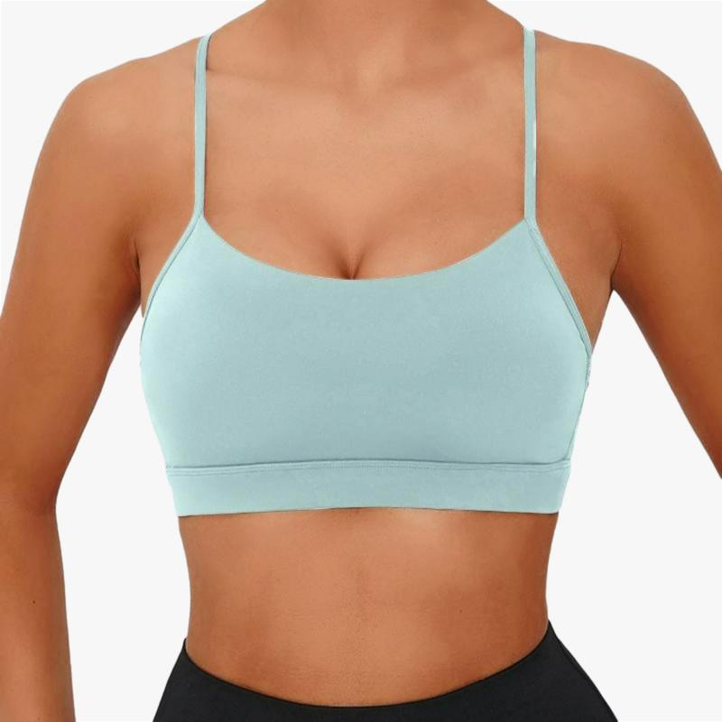 Women's Sport Bras  Minimalist  Criss Sexy Thin Straps Yoga  Bras with Removable Pads Sports Bras for Spring, Cut Out Sports Bra, Basic Sports Bras