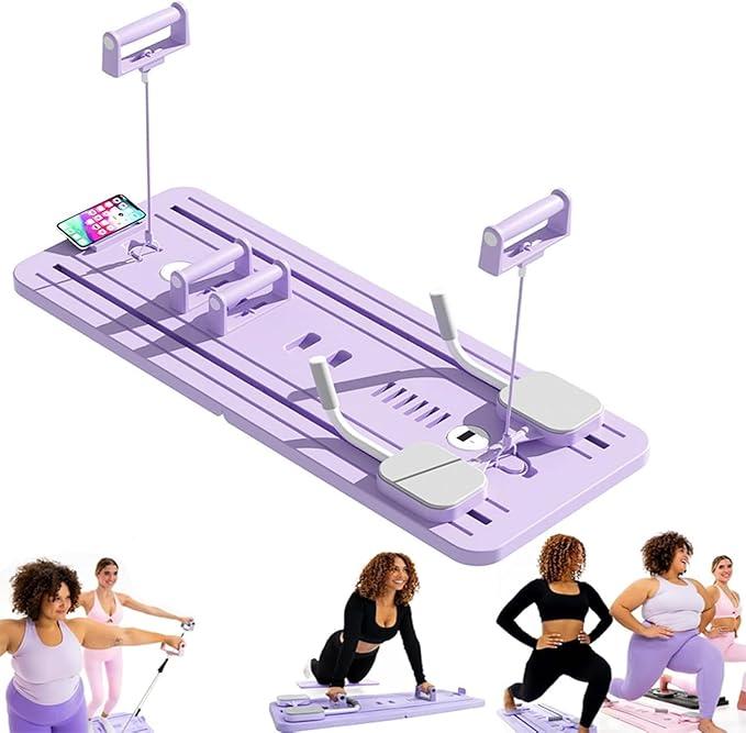 Multi-functional Ab Exercise Board, Home Pilates Reformer, Abs Workout Equipment for Abdominal & Core Strength Training, Exercise Board for Home Gym Fitness，Foldable, lightweight and efficient