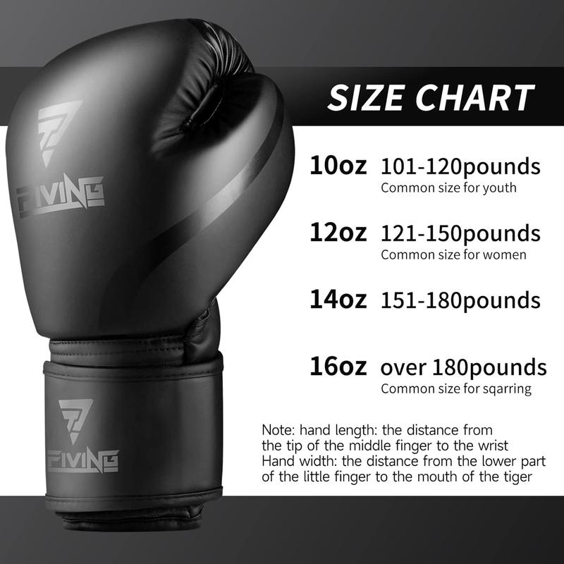 Boxing Gloves Men & Women, Pro  Sparring, PU Leather MMA Kickboxing, Adult Heavy Punching Bag Gloves Mitts Focus Pad Workout, Ventilated Palm, 8 10 12 oz