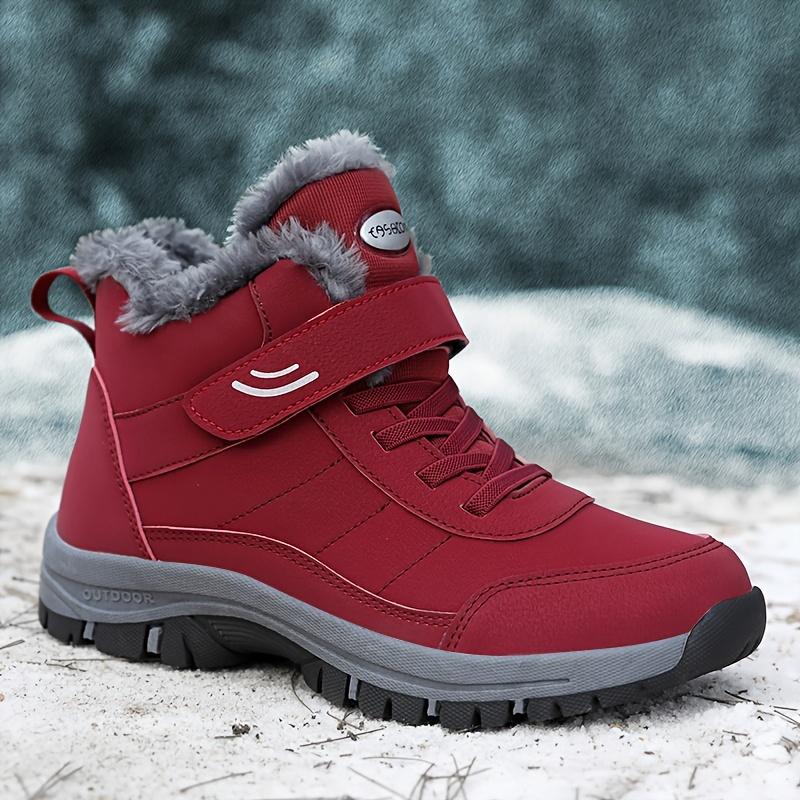 Non-slip Warm Women's Winter Snow Boots, Plush Lined High-top Casual Leisure Outdoor Hiking Shoes