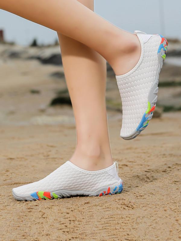 Women's Colorblock Textured Slip On River Trekking Shoes, Sporty Soft Sole Shoes for Beach Drifting Surfing, Women's Non-slip Sports Shoes, 2024 Summer Water Shoes Aqua Shoes for Beach