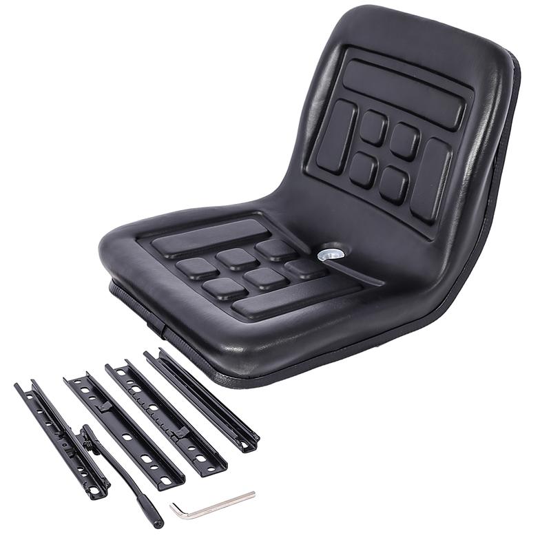 Universal Tractor Seat with a Drain Hole Replacement Seat Thickly-Padded Seat Durable and Water-Resistant Horizontally Adjustable Black