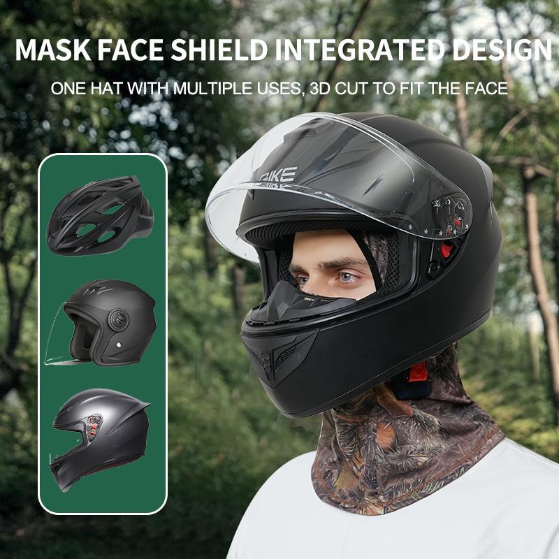 Camouflage Printed Balaclava Face Mask, Breathable Face Cover for Outdoor Sports, Motorcycle Face Covers