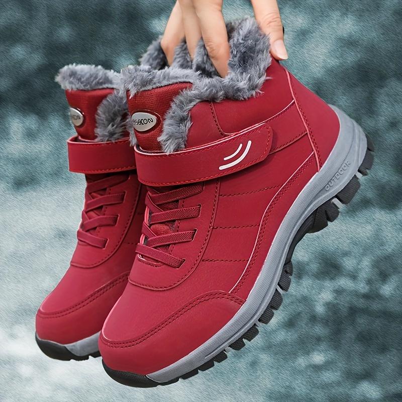 Non-slip Warm Women's Winter Snow Boots, Plush Lined High-top Casual Leisure Outdoor Hiking Shoes