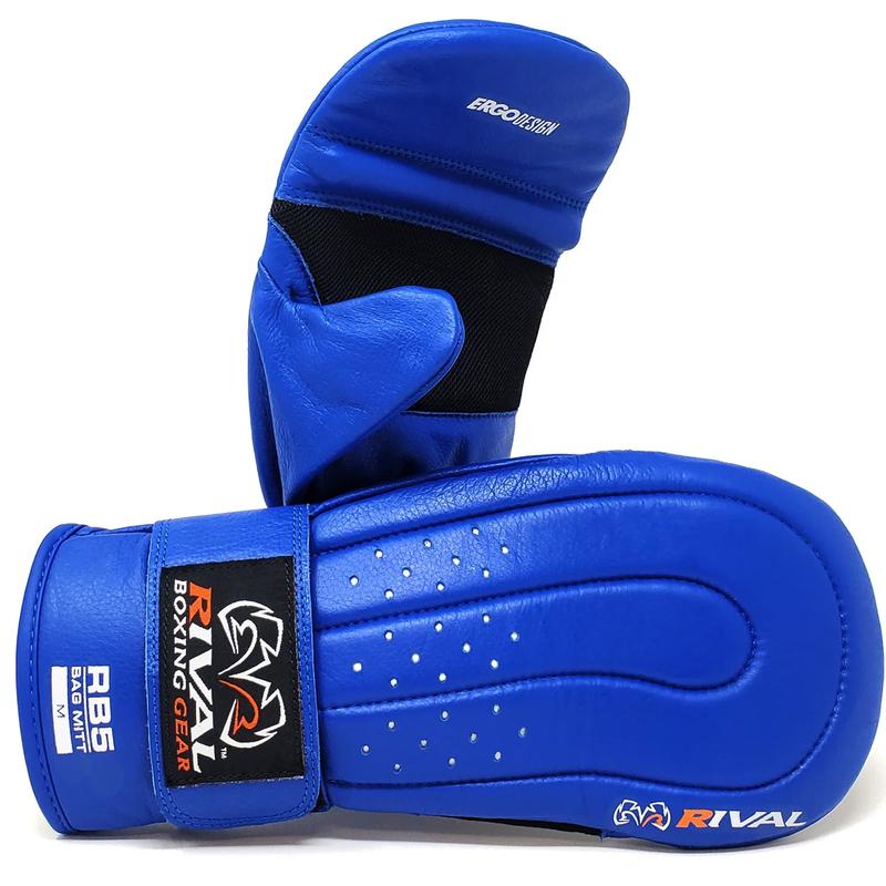 Rival Boxing RB5 Hook and Loop Leather Training Bag Mitts