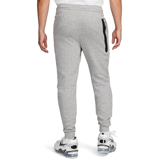 Men's Nike Sportswear Tech Dark Grey Heather Matte Silver White Fleece Joggers