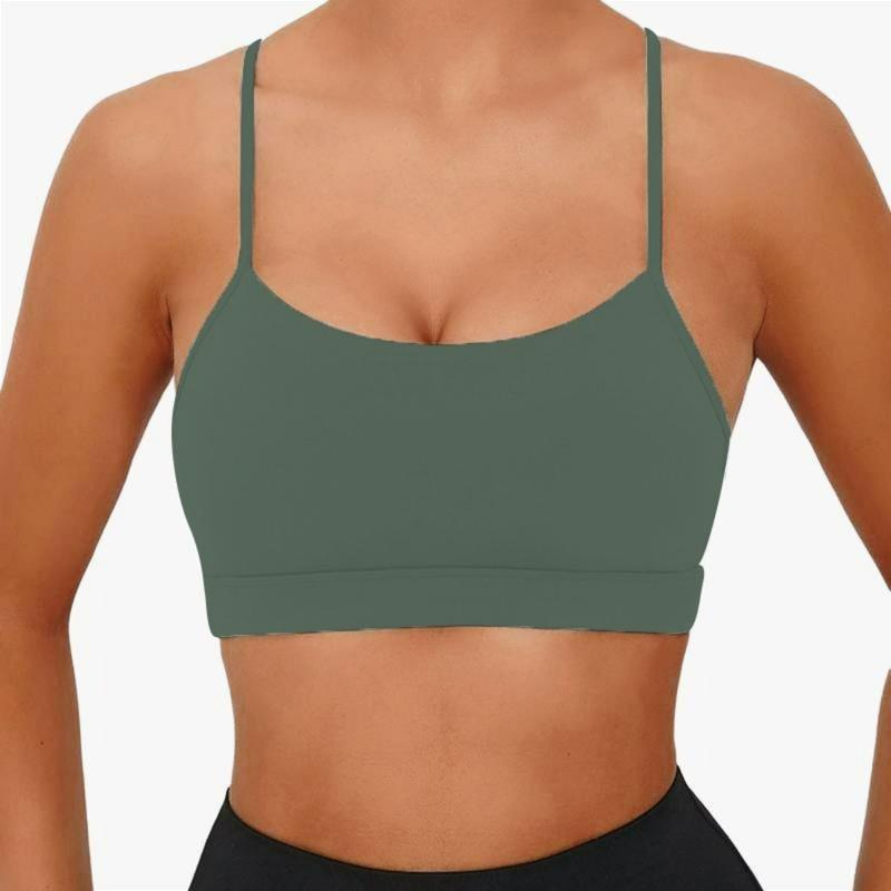 Women's Sport Bras  Minimalist  Criss Sexy Thin Straps Yoga  Bras with Removable Pads Sports Bras for Spring, Cut Out Sports Bra, Basic Sports Bras